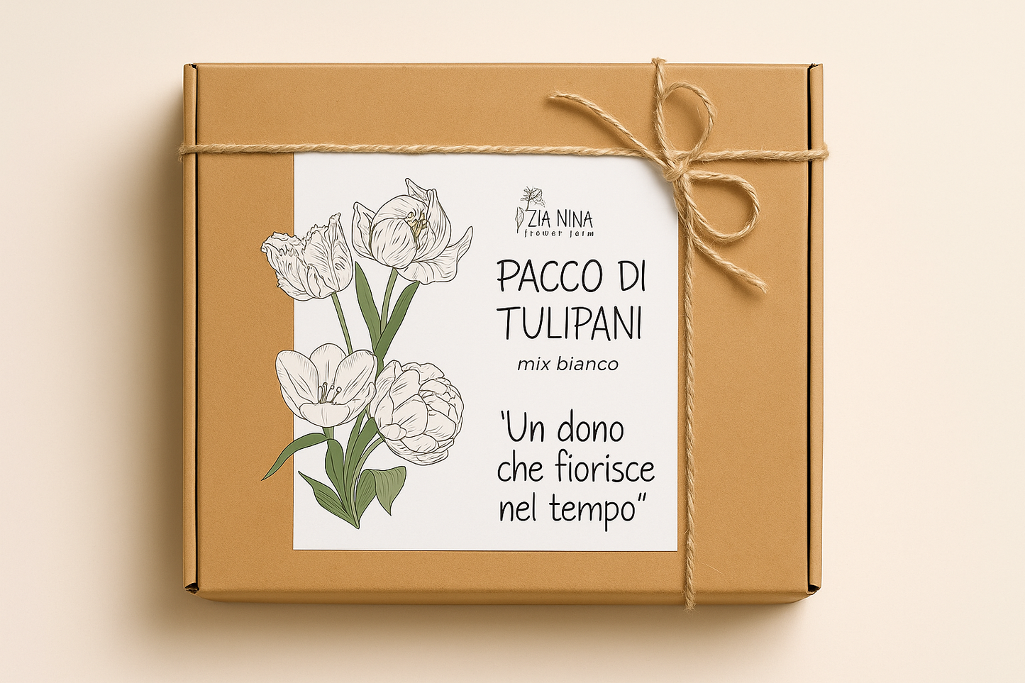 Scatola 10 Tulipani Bianco Mix