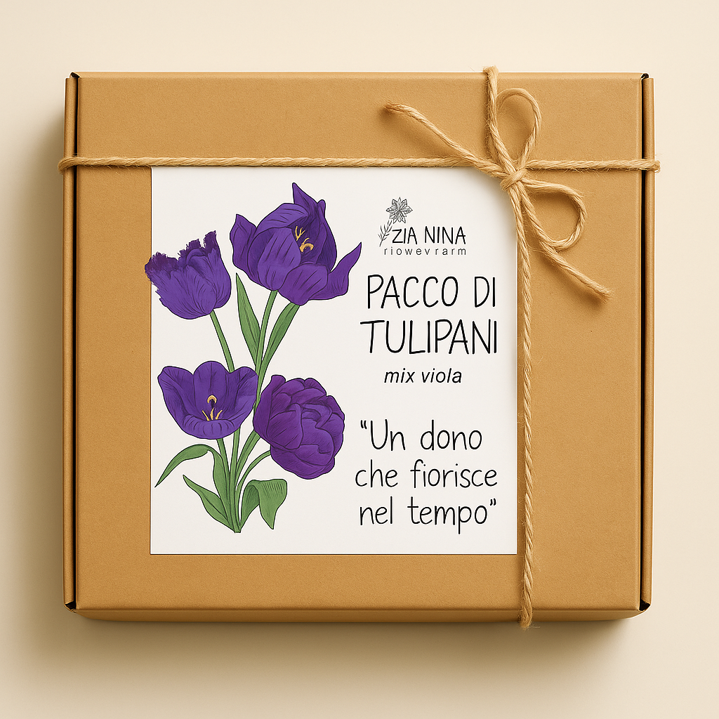 Scatola 10 Tulipani Viola Mix